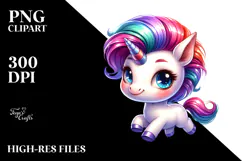 Cute Baby Unicorn Dancing PNG Product Image 2