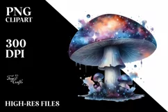Detailed Glossy Mystical Mushroom PNG Product Image 1