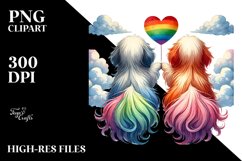 Rainbow Clouds with Havanese Heart PNG Product Image 2