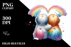 Rainbow Clouds with Havanese Heart PNG Product Image 2