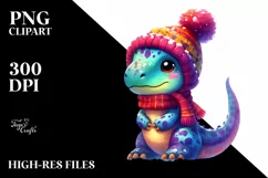Vibrant Dumb Baby Dinosaur PNG Product Image 2