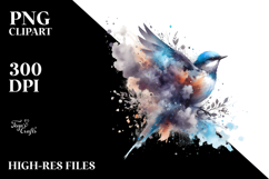 Bird Made of Splashes PNG Product Image 2
