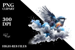 Bird with Splashes, High-Res PNG Product Image 2