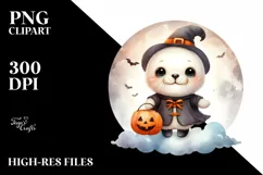 dressed for Halloween Baby Seal PNG Product Image 3