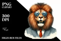 Lion Portrait Retro es Sublimation Clipart Product Image 3