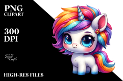 Cute Baby Unicorn, PNG Product Image 2