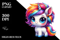 Cute Baby Unicorn, PNG Product Image 2