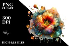 Abstract Glossy Nasturtium Clipart Product Image 1