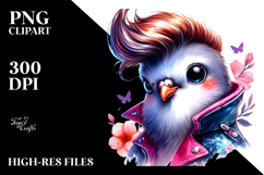 Cute Baby Dove with Cool Haircut PNG Product Image 2