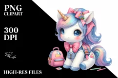 Cute Baby Unicorn Pastel Clipart Product Image 3