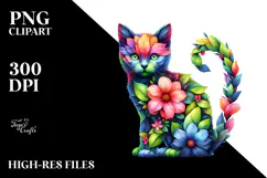 Abstract Vibrant Watercolor Kitten, 20 oz Tumbler Product Image 2