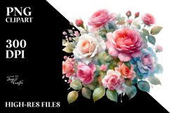 Colorful Pink Roses | Clipart Product Image 2