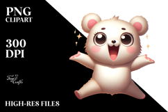 Digital Painting of Cute Cartoon Bear PNG Product Image 2