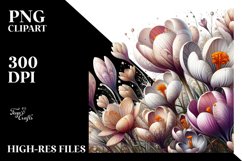 Abstract Large Crocus | Sublimation | Clipart Product Image 1