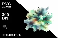 Colorful Watercolor Cloud | Watercolor Clipart Product Image 3