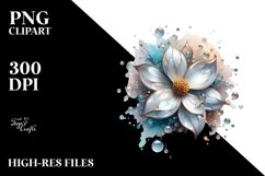 Colorful Shiny Jasmine Watercolor Splash Clipart Product Image 1