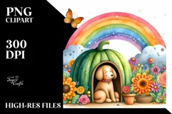 Watercolor Dog House | Clipart Product Image 1