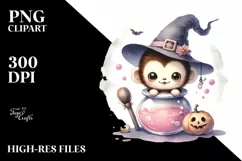 Cute Baby Monkey with Party Hat, Transparent PNG Product Image 3