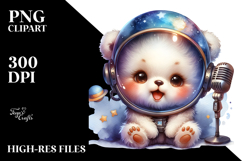 Cute Baby Bear Astronaut PNG Product Image 2