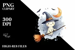 Funny Halloween Broomstick PNG Product Image 1