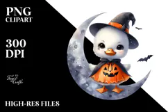 Cute Halloween Baby Swan PNG Product Image 2