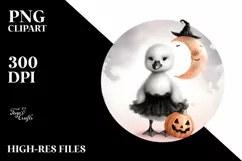 Cute Halloween Baby Swan PNG Product Image 1