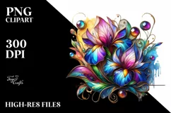Watercolor Luxury Flower Splash Clipart Product Image 3