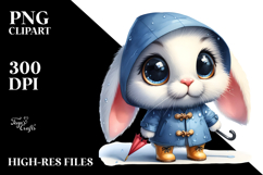 Bunny Raincoat Baby Big Eyes Product Image 2