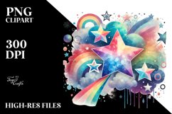 Colorful Washed Star PNG Product Image 2