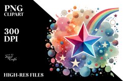 Colorful Washed Star PNG Product Image 2