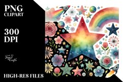 Colorful Washed Star PNG Product Image 2