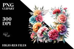 Colorful Floral Frame | Clipart Product Image 2