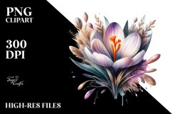 Pastel Wooden Crocus Metallic Splash | Clipart Product Image 3