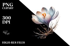 Pastel Wooden Crocus Metallic Splash | Clipart Product Image 1