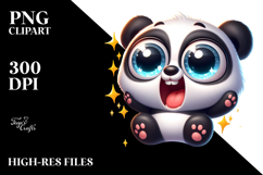 Silly Cartoon Panda PNG Product Image 2