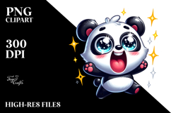 Exaggerated Cartoon Panda, PNG Product Image 2