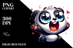 Exaggerated Cartoon Panda, PNG Product Image 2