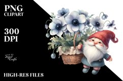 Floating Gnome with Anemone PNG Product Image 2