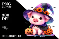 A Cute Baby Pig in Style PNG Product Image 2