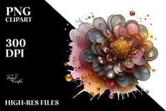 Glossy Marigold with Golden Insertions, PNG Product Image 2