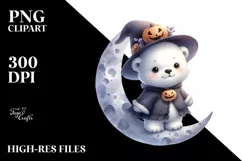 Digital Painting Baby Polar Bear PNG Product Image 1