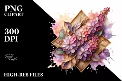 Wooden Stained Lilac Shiny | Sublimation Clipart Product Image 1