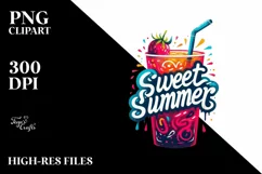 Juicy Cold Drink Sweet Summer PNG Product Image 1