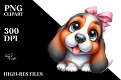Happy Baby Basset Hound PNG Product Image 2