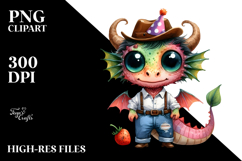 Dragon with Party Hat PNG Product Image 2