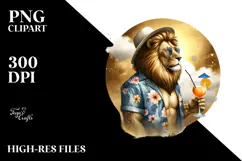 Lion in Beachwear, Transparent PNG Product Image 2