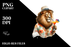 Lion in Beachwear, Transparent PNG Product Image 2