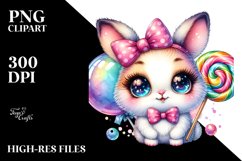 Crazy Cute Baby Rabbit PNG Product Image 2
