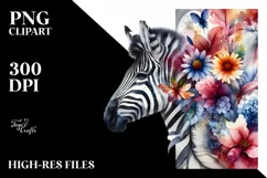 Vibrant Zebra | Sublimation | PNG Clipart Product Image 3