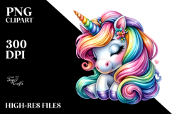 Cute Funny Unicorn, PNG Product Image 2